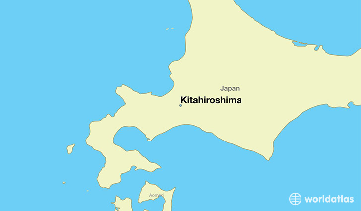map showing the location of Kitahiroshima