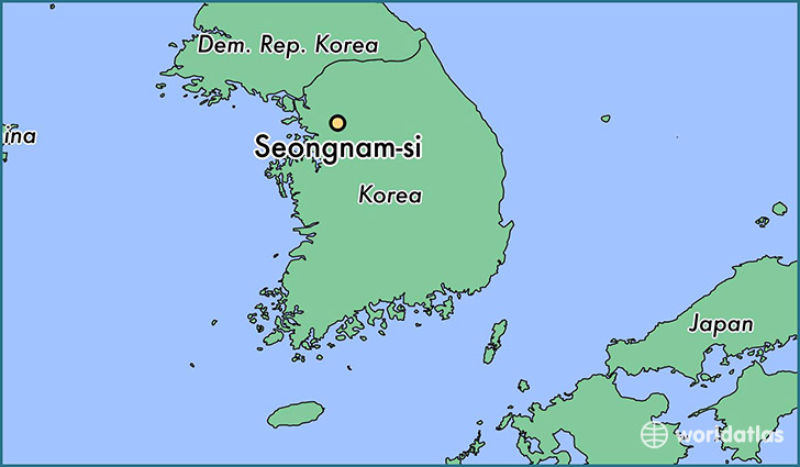 map showing the location of Seongnam-si