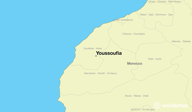 map showing the location of Youssoufia