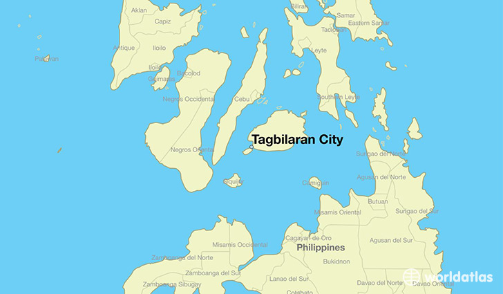 map showing the location of Tagbilaran City