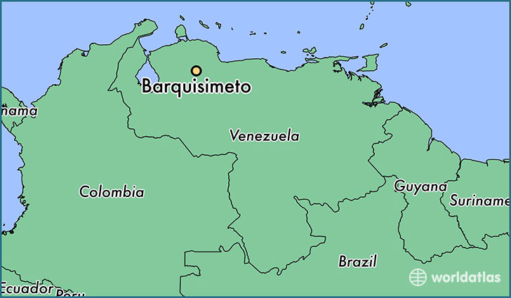 map showing the location of Barquisimeto