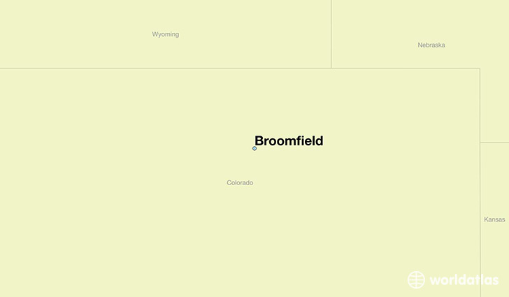 map showing the location of Broomfield