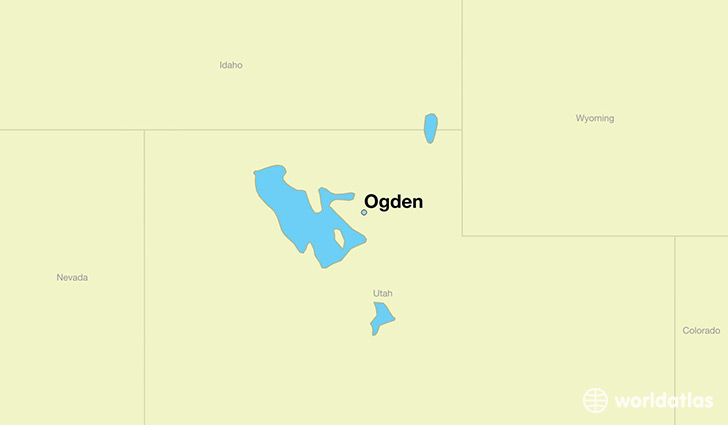 map showing the location of Ogden