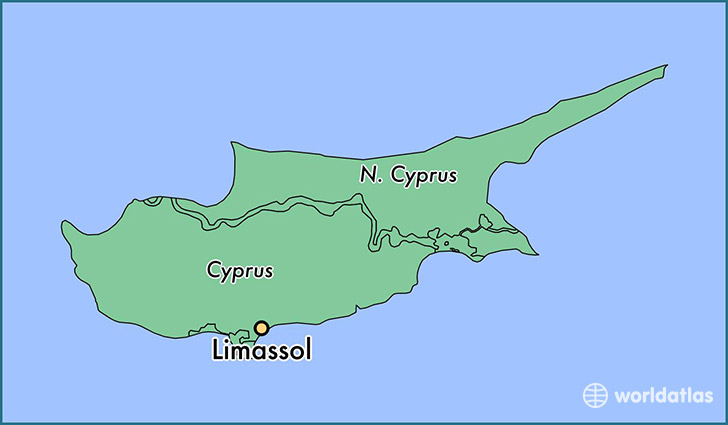 map showing the location of Limassol