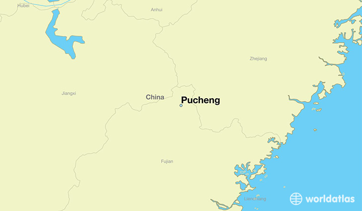 map showing the location of Pucheng