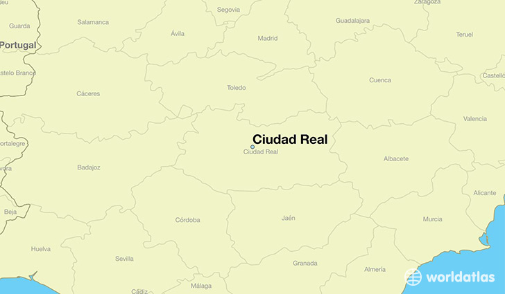 map showing the location of Ciudad Real
