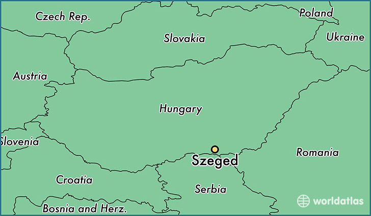 map showing the location of Szeged
