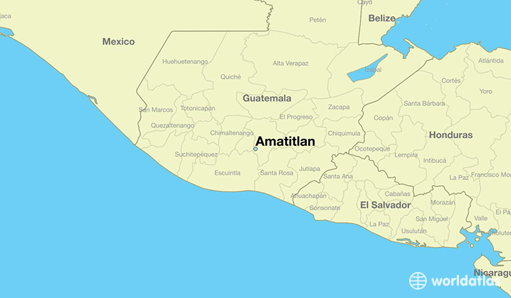 map showing the location of Amatitlan
