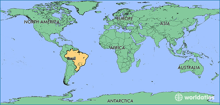 What continent is Brazil located on?