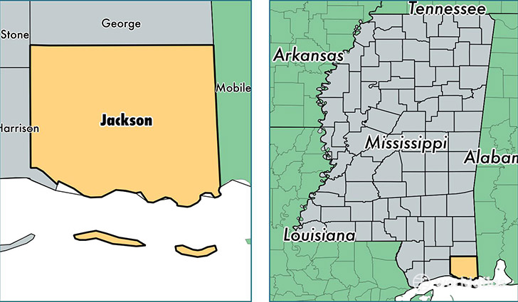 location of Jackson county on a map