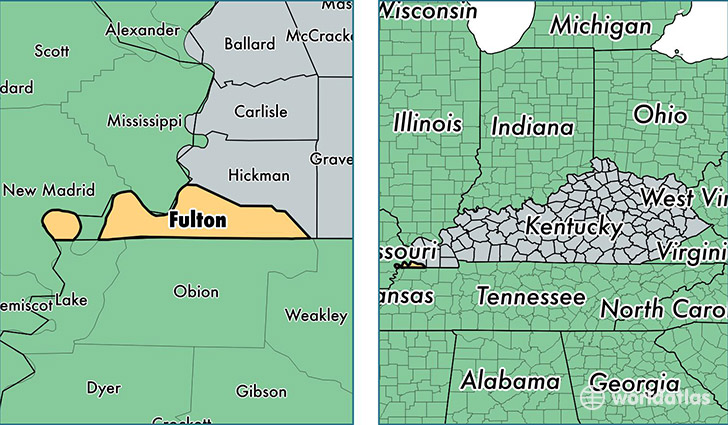 location of Fulton county on a map