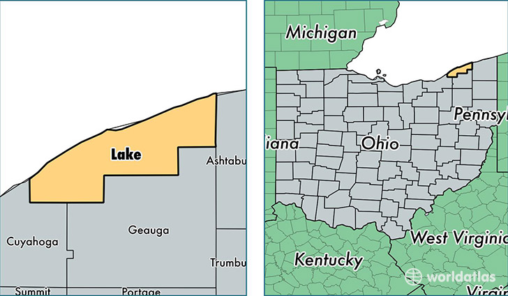 location of Lake county on a map