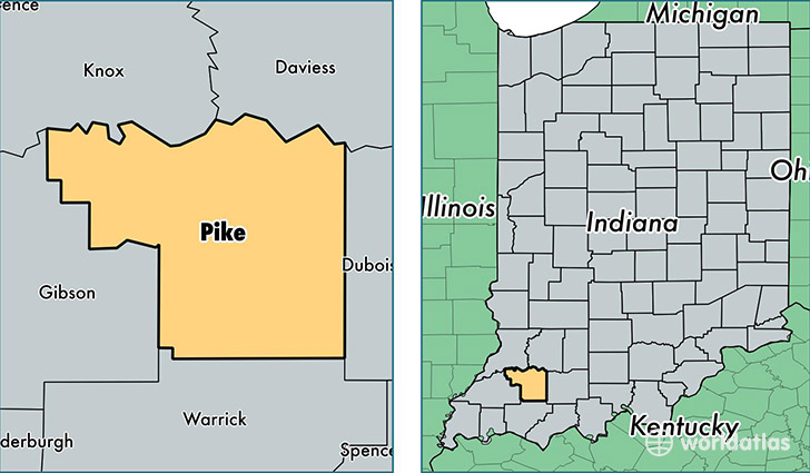 location of Pike county on a map