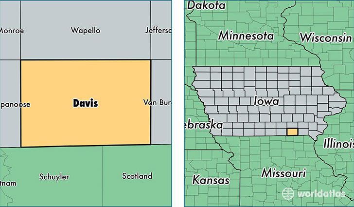 location of Davis county on a map