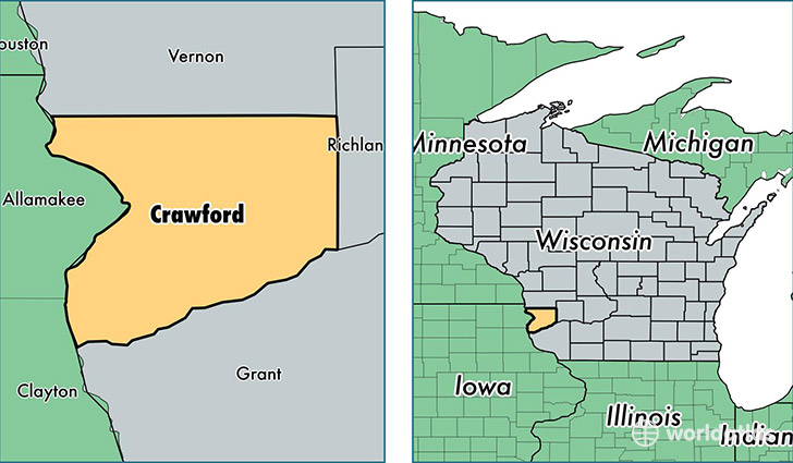 location of Crawford county on a map