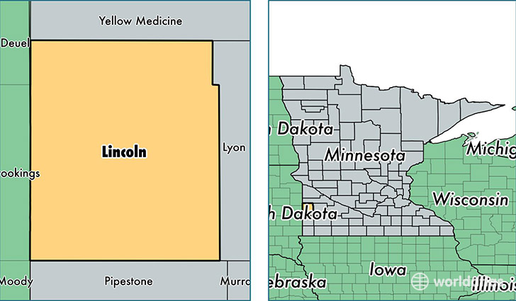 location of Lincoln county on a map