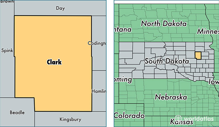 location of Clark county on a map