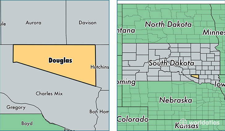 location of Douglas county on a map
