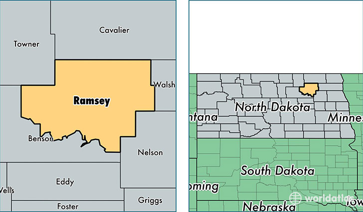 location of Ramsey county on a map