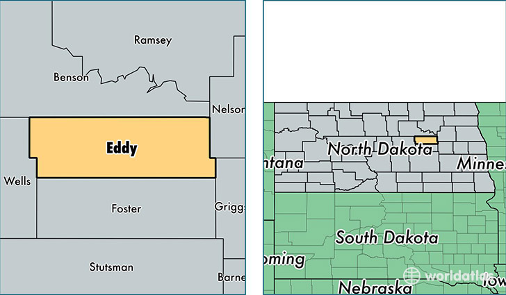 location of Eddy county on a map