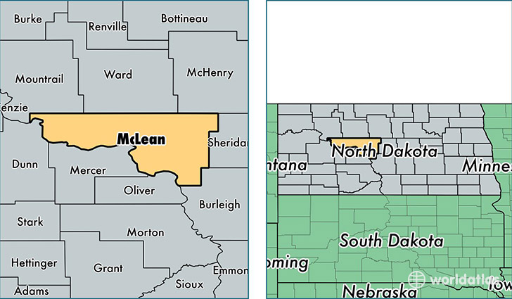 location of McLean county on a map