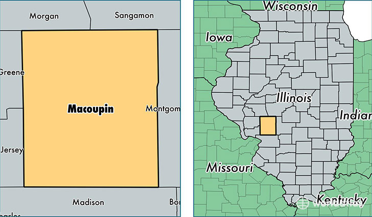 location of Macoupin county on a map