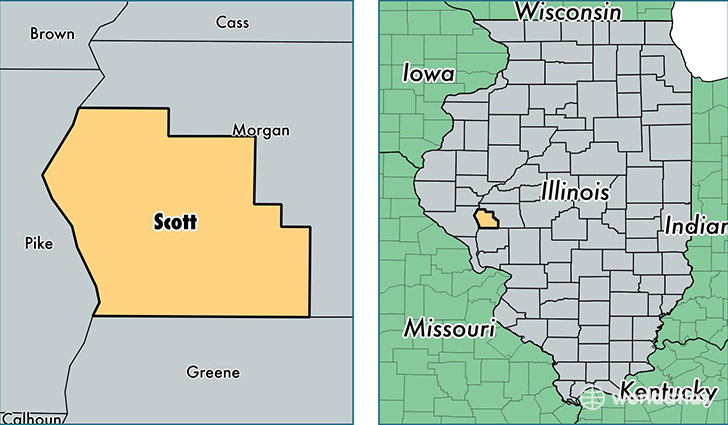 location of Scott county on a map
