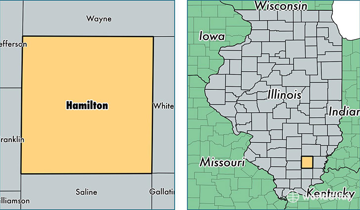 location of Hamilton county on a map