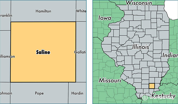 location of Saline county on a map