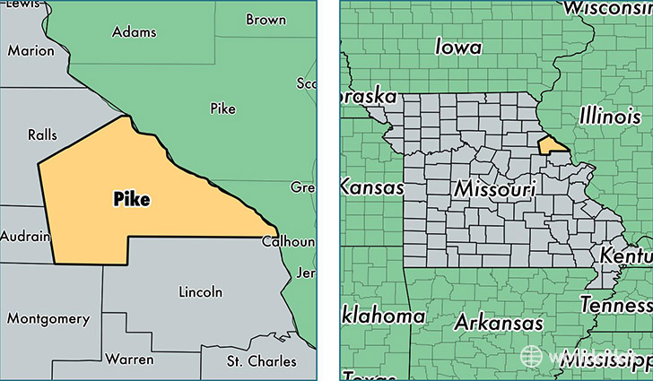 location of Pike county on a map