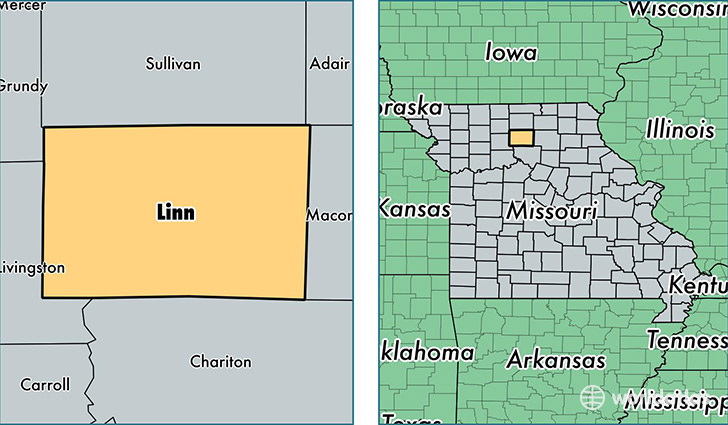 location of Linn county on a map