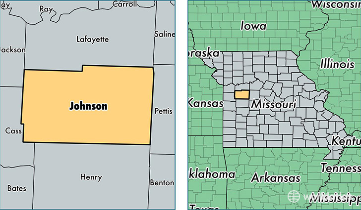 location of Johnson county on a map