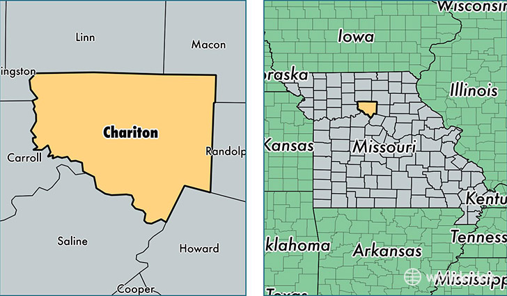 location of Chariton county on a map