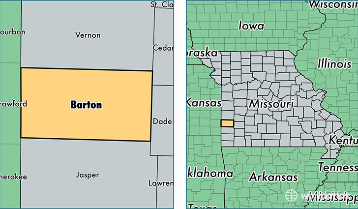 location of Barton county on a map