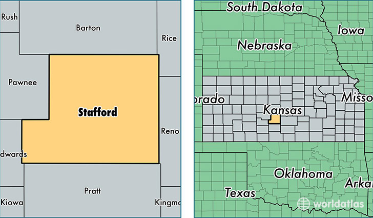 location of Stafford county on a map