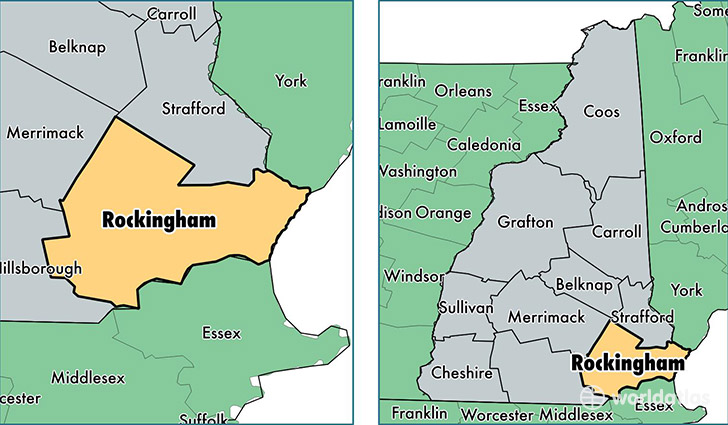 location of Rockingham county on a map