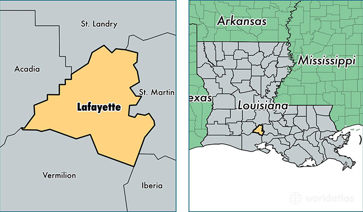 location of Lafayette county on a map