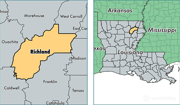 location of Richland county on a map