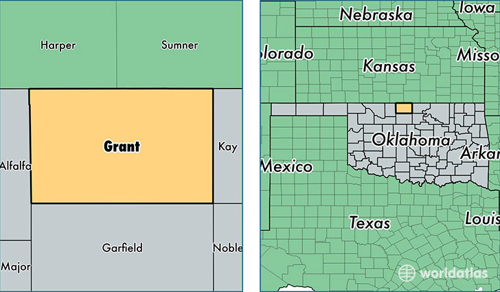 location of Grant county on a map