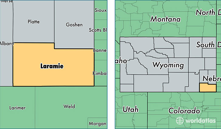 location of Laramie county on a map