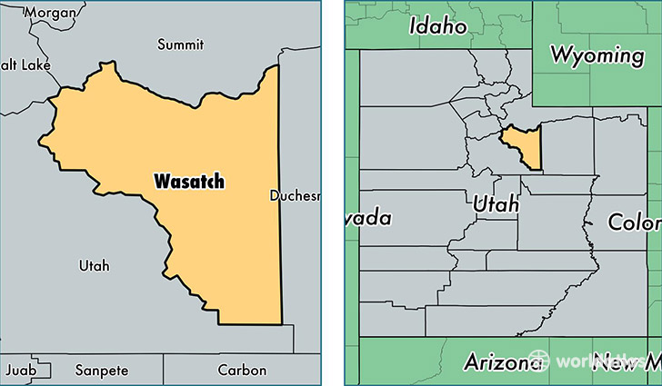 location of Wasatch county on a map
