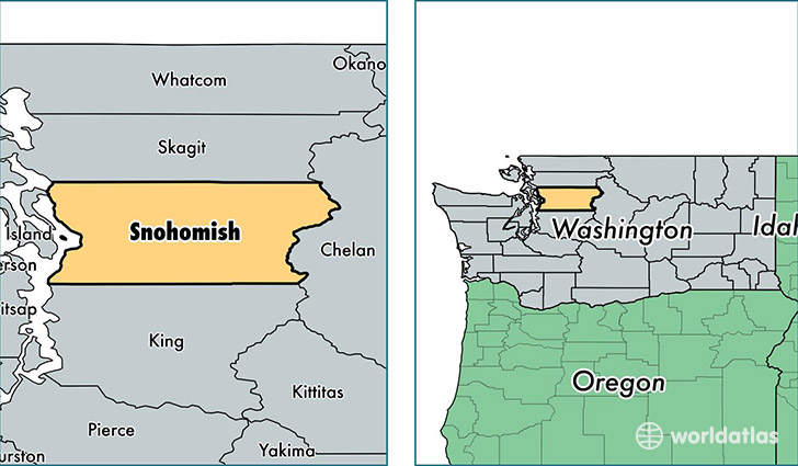 location of Snohomish county on a map