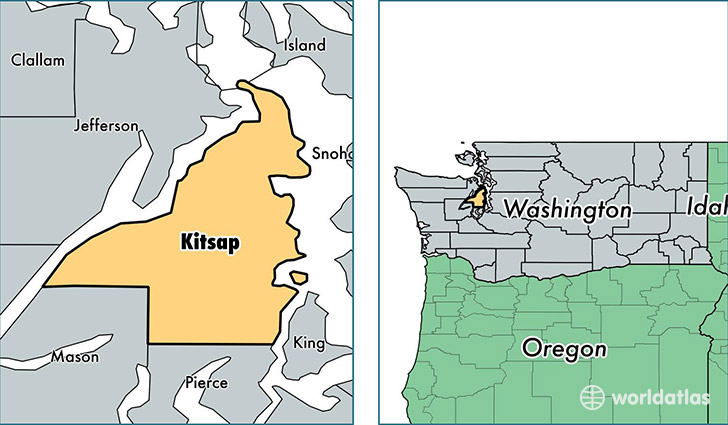 location of Kitsap county on a map