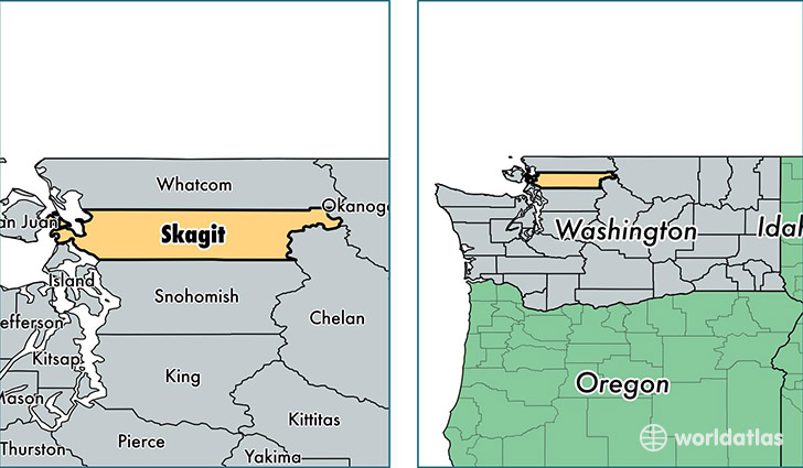 location of Skagit county on a map