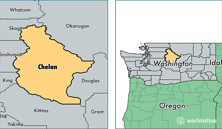 location of Chelan county on a map