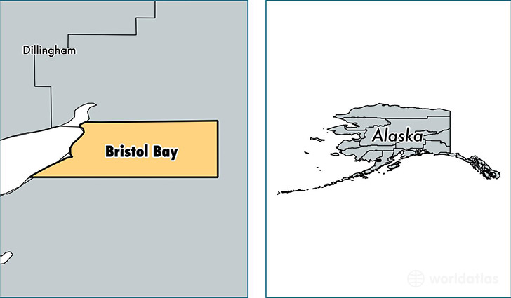 location of Bristol Bay county on a map