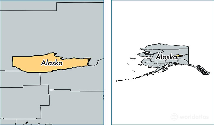 location of Fairbanks North Star county on a map