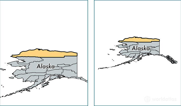 location of North Slope county on a map