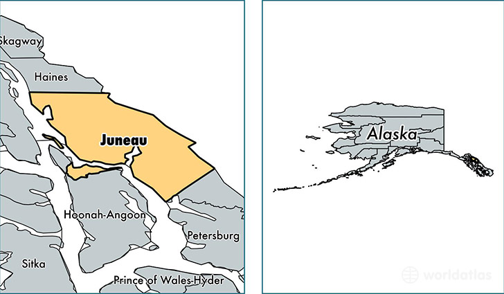 location of Juneau county on a map