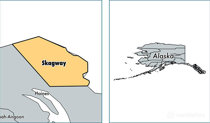 location of Skagway county on a map